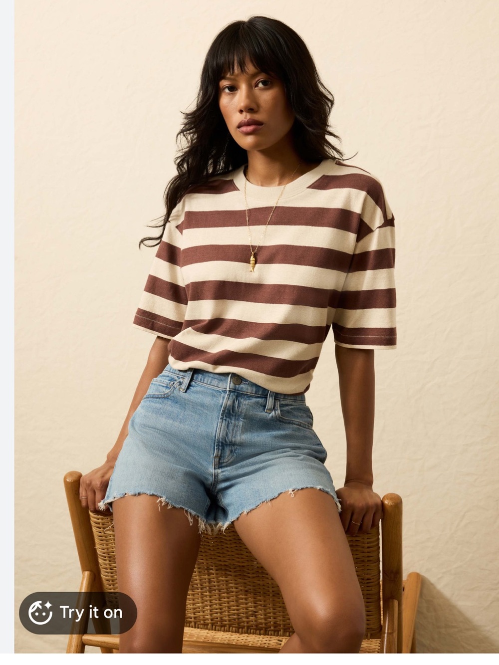 Faherty Stripe Hemp & Organic Cotton Tee small